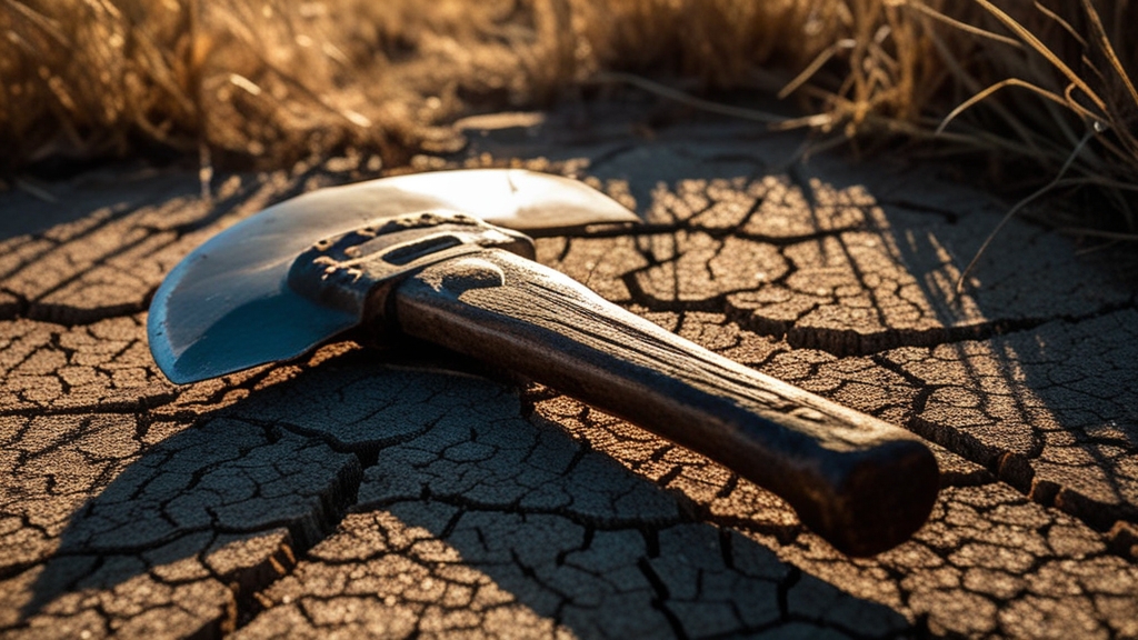 Aged tomahawk on dry earth representing Native American combat arts and Indigenous fighting traditions